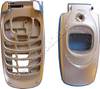Komplettes Gehäuse Samsung E600 silber incl. Displayscheiben, Akkuverschluß, Schanier, Stopfen und Seitentasten, Oberschale, Cover
