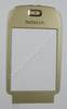 Displayrahmen Nokia 6131 sand original B-Cover goldfarbig